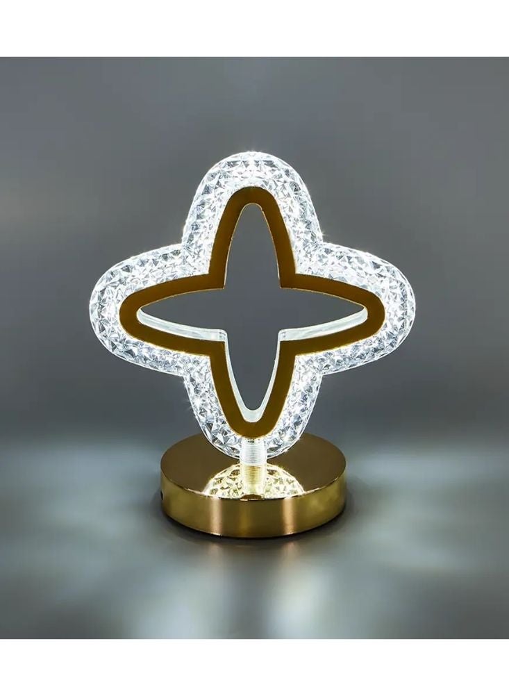 Premium Crystal LED Table Lamp with Gold Base – Modern Decorative Night Light - Image 1